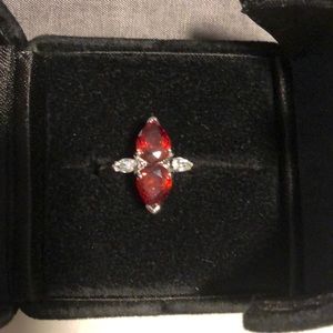 Red stone ring
